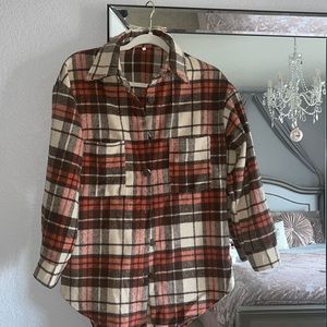 In Style Long Flannel Button Up
